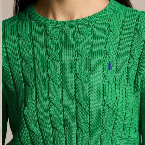 Ralph Lauren Green Cable Knit Sweater - Picture 5 of 6